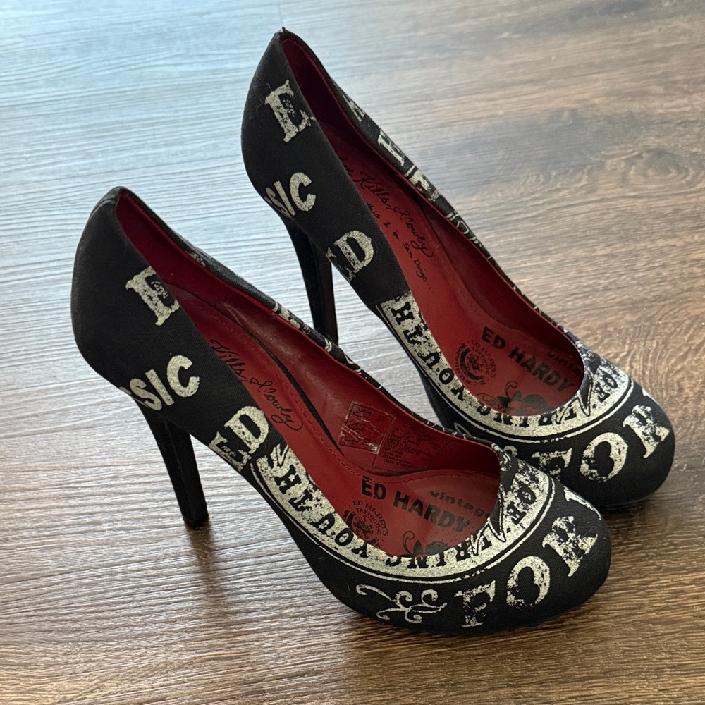 Vintage Ed Hardy Heels